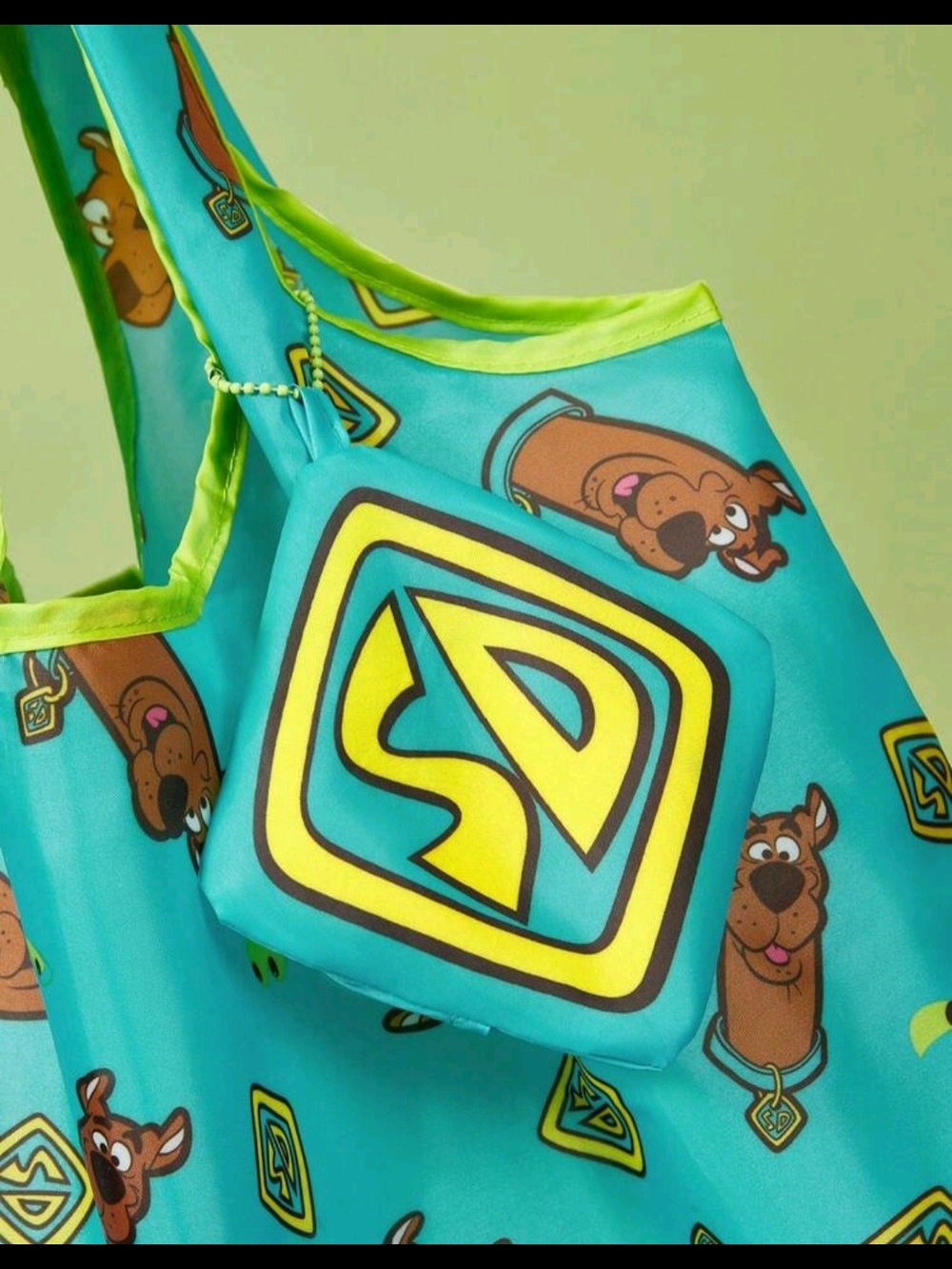 Scooby-Doo Teal Reusable Tote Bag - Character Print - Picture 3 of 6